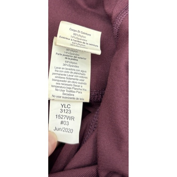 Tommie Copper Women's XL Nylon Maroon Cropped Athletic Leggings - Picture 4 of 6